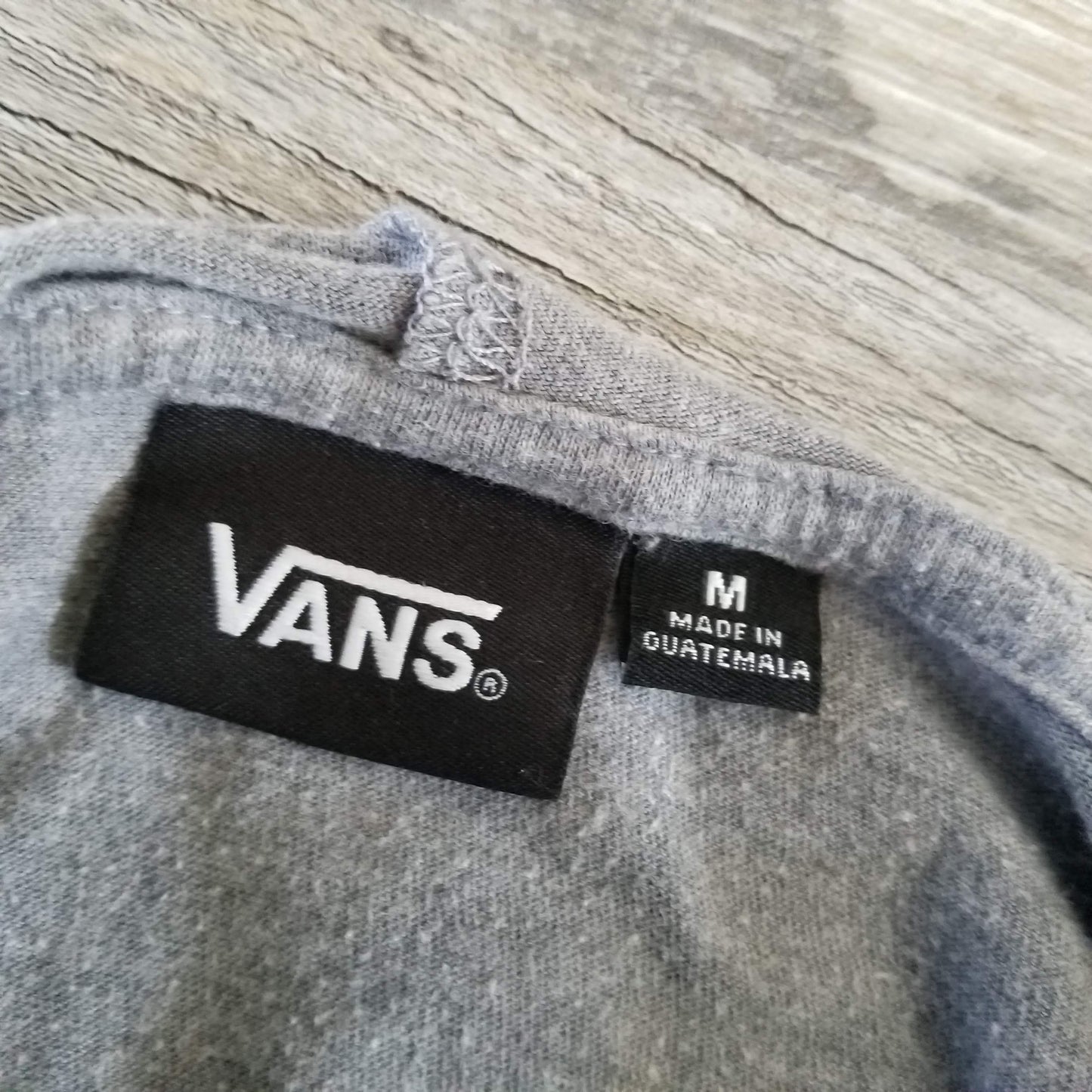 Vans Hoodie with Checkered Motif Long Sleeve Mens Size Medium