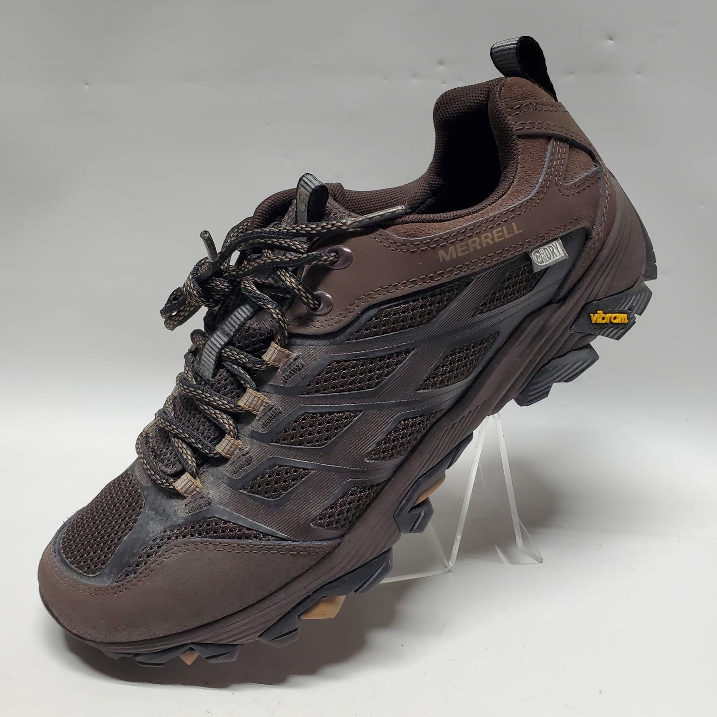 Merrell Moab FST Hiking Shoes Men's Brown Waterproof Trail Low Vibram Size 9