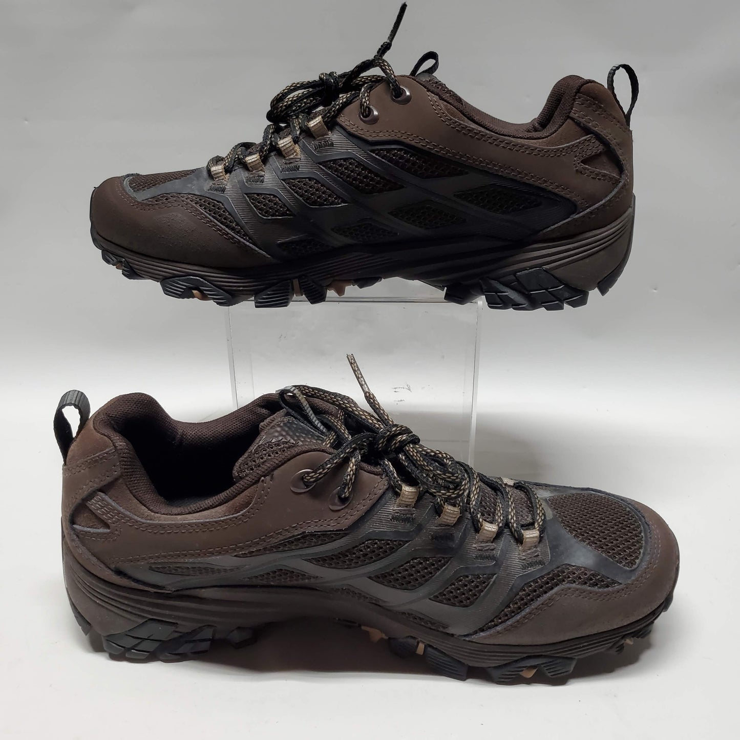 Merrell Moab FST Hiking Shoes Men's Brown Waterproof Trail Low Vibram Size 9