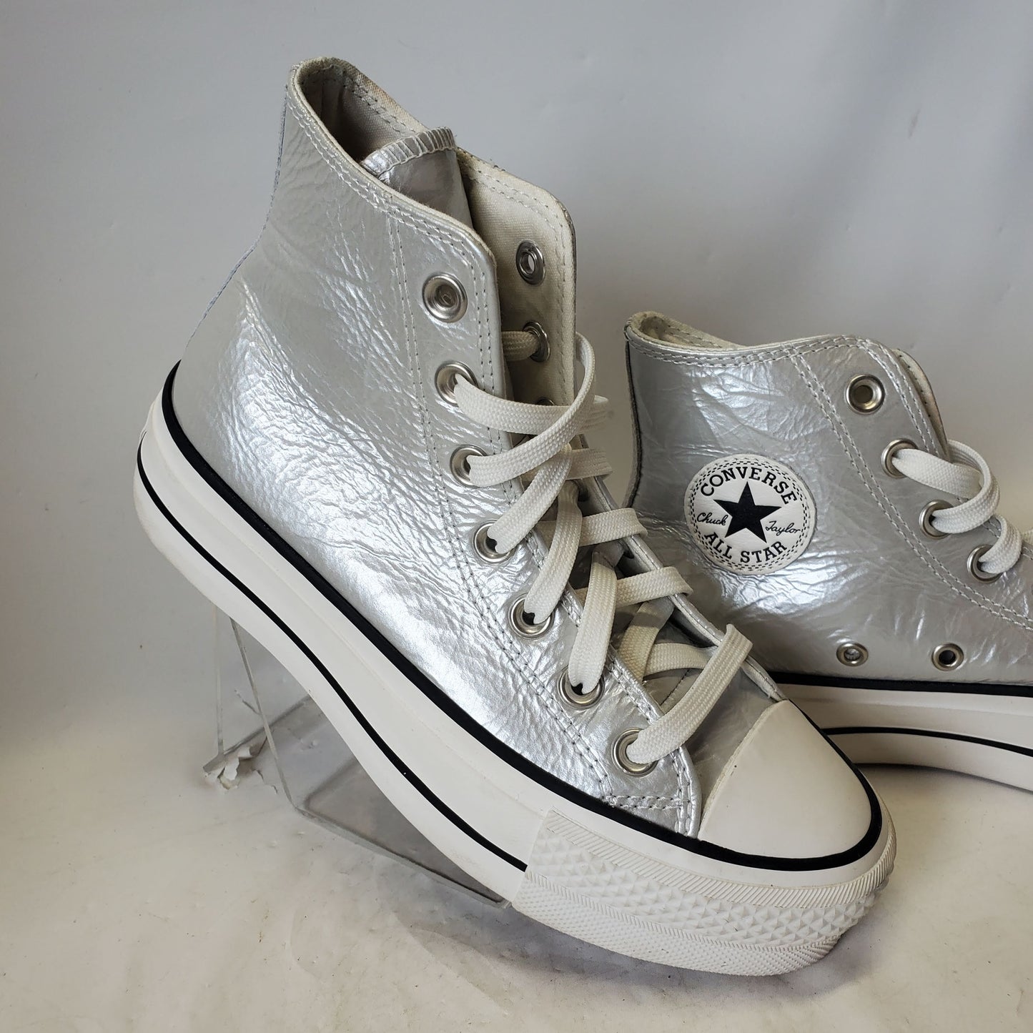 Converse Chuck Taylor All Star Metallic Platform Hi 569238C Womens Size 5