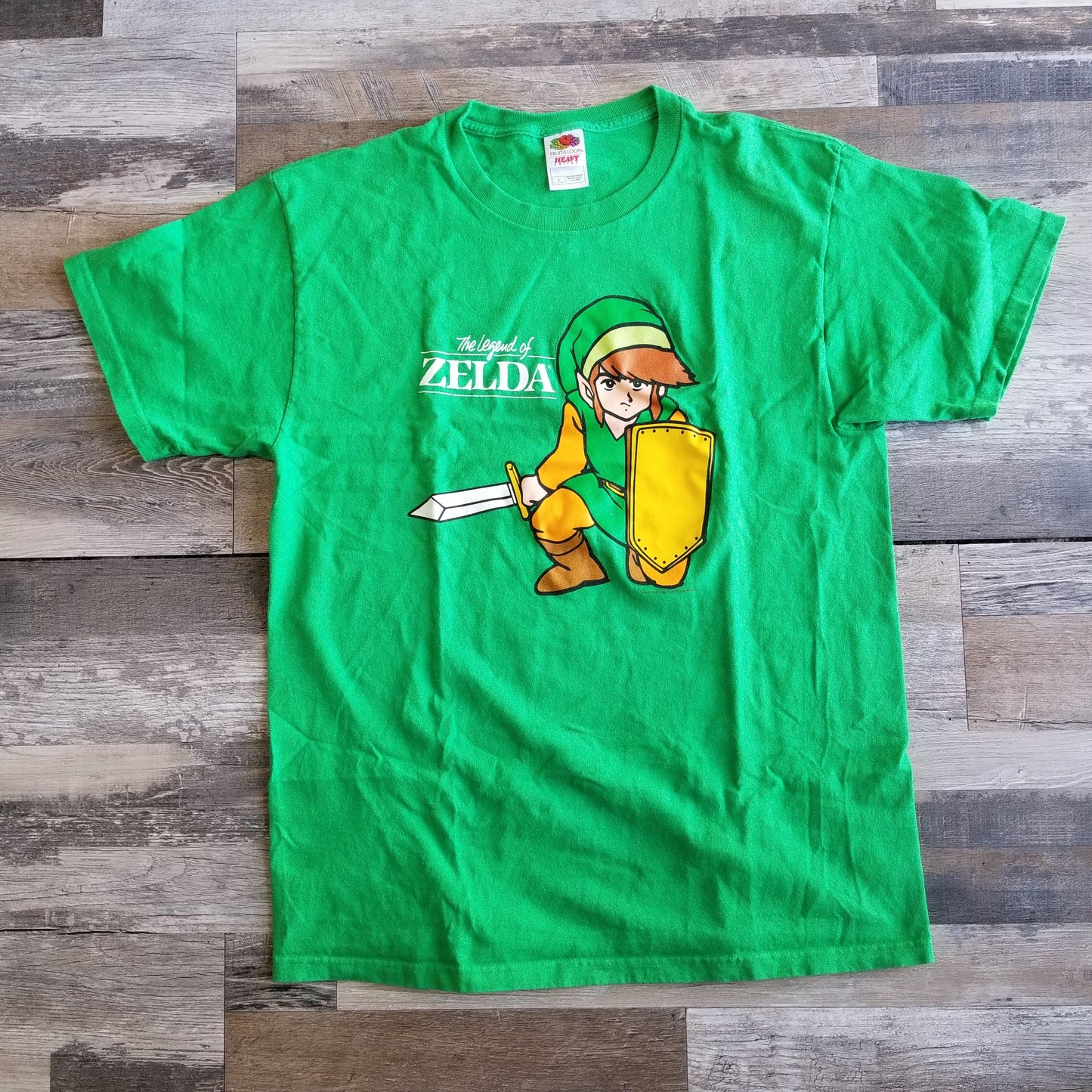 NIntendo Link Legend of Zelda Green T Shirt Size L