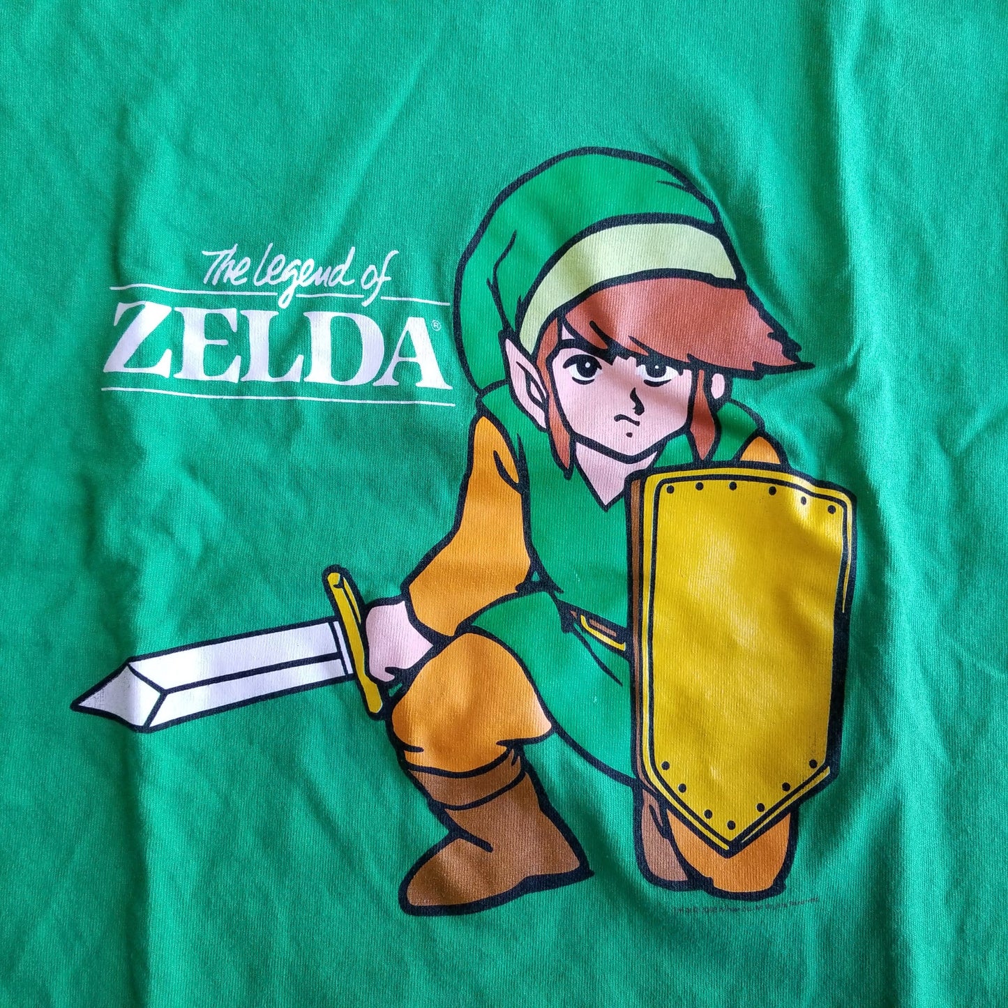 NIntendo Link Legend of Zelda Green T Shirt Size L