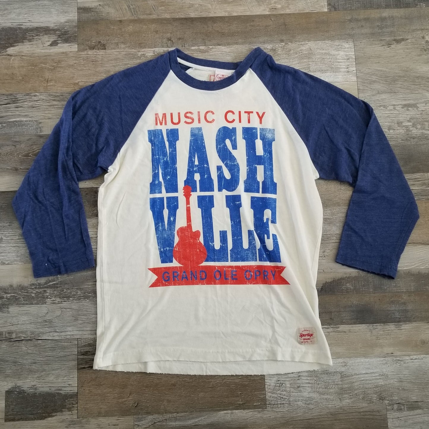 Sportige Brand Grand Ole Opry Music City Nashville Raglan T-Shirt Mens Size M