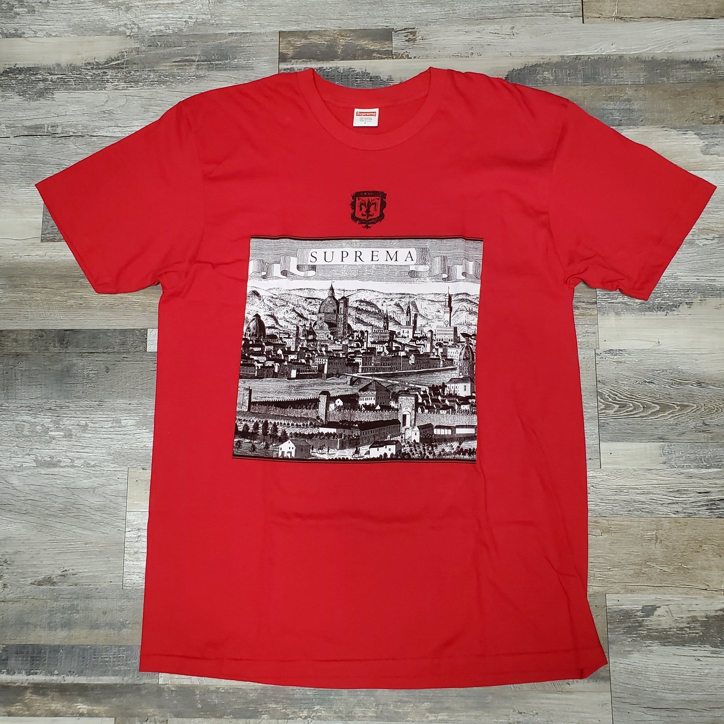 Supreme Suprema Fiorenza Red T -Shirt Mens Size Large L