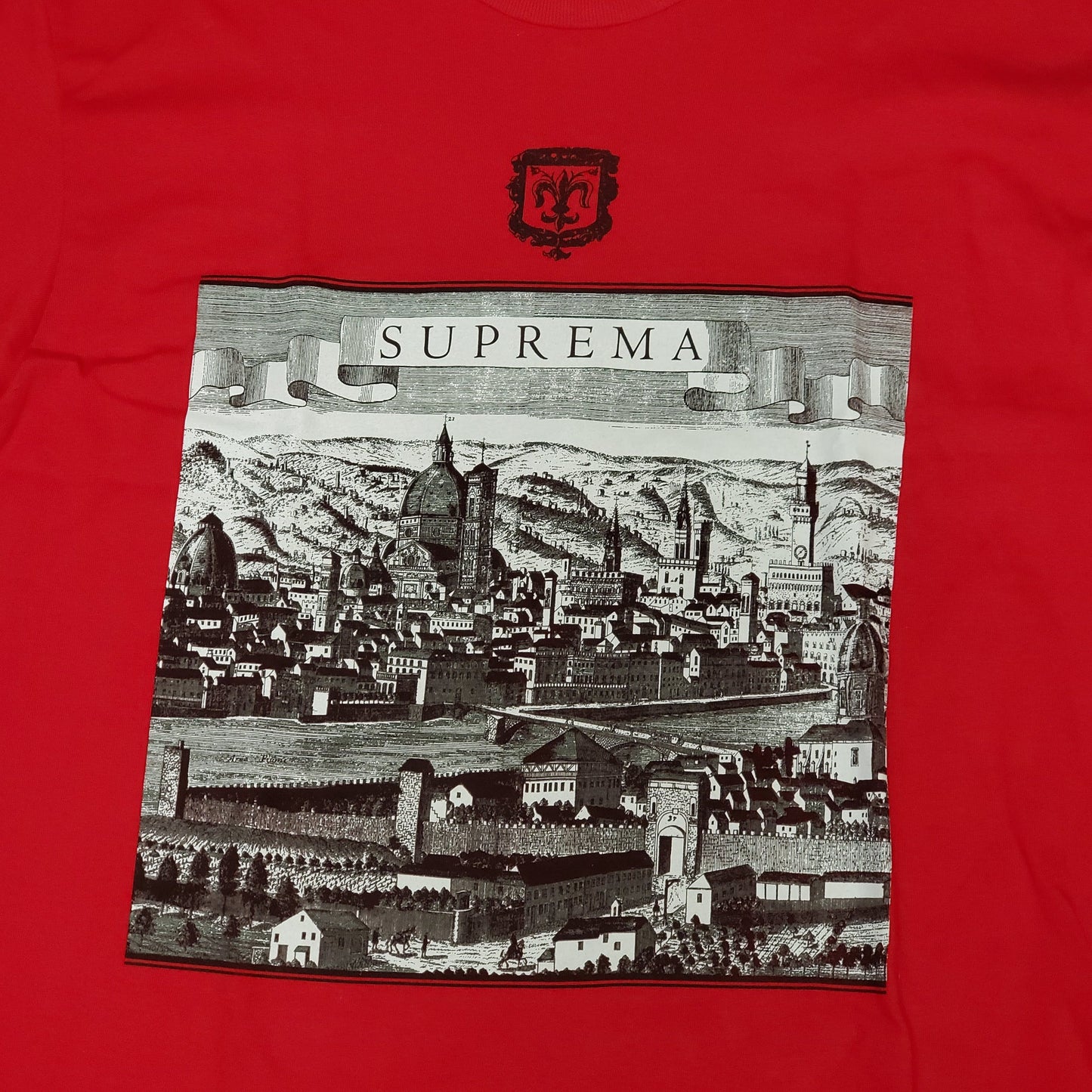 Supreme Suprema Fiorenza Red T -Shirt Mens Size Large L