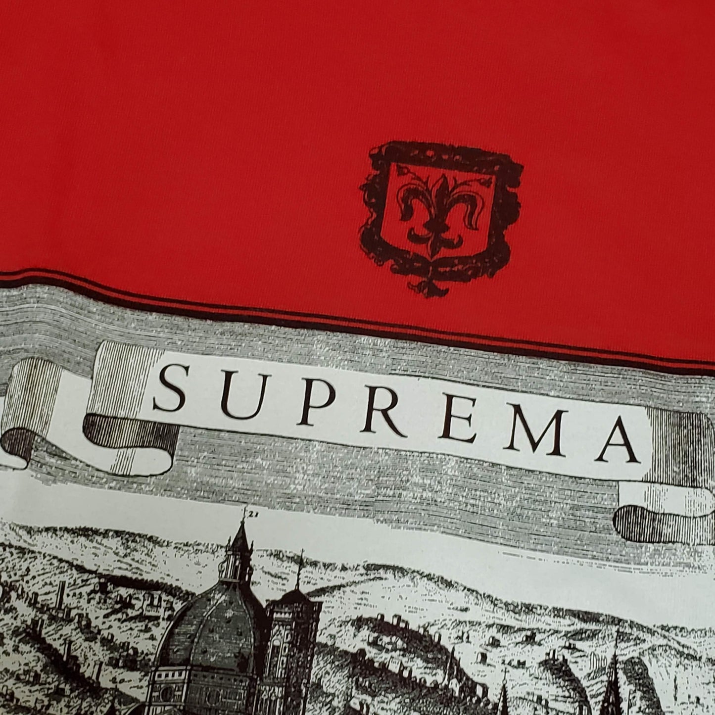 Supreme Suprema Fiorenza Red T -Shirt Mens Size Large L